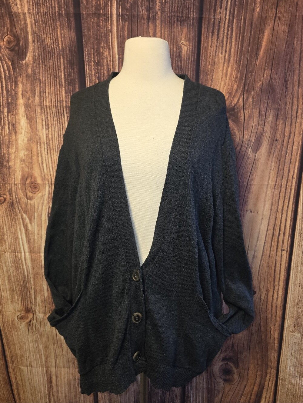 JJill Cardigan Size XL Charcoal